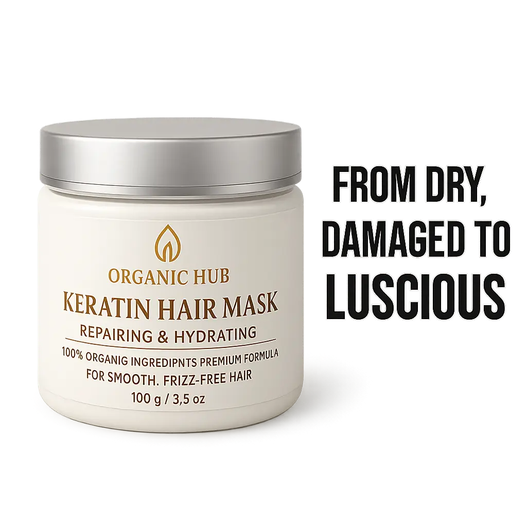 Organic Hub Keratin Hair Mask β Instant Repair & Silky Shine in Just One Use!
