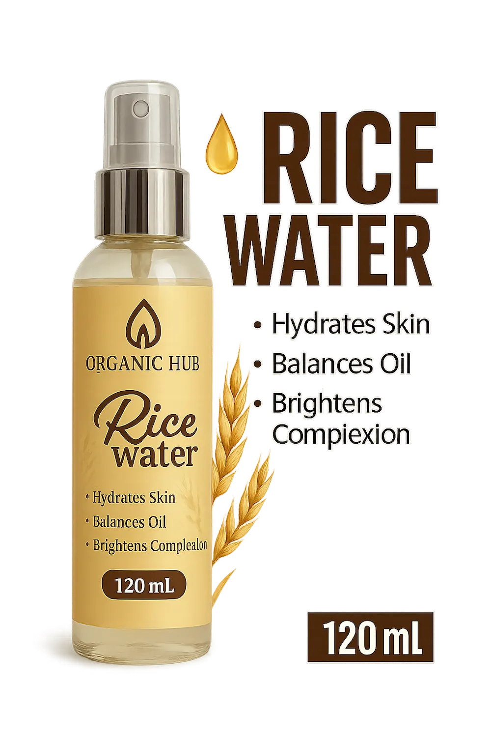 Achieve Korean Glass Skin with Organic Hub Rice Water